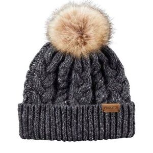 Pendleton Black Cable Knit Beanie